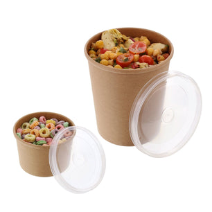 CiboWares.com Take-Out/Dine-In/Take Out Containers/Paper Food Cups Case of 500 16 oz. Clear Vented Plastic Food Container Lids, 25 & 500