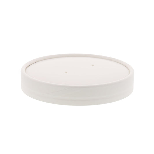 CiboWares.com Take-Out/Dine-In/Take Out Packaging/Food Containers and Lids Case of 500 32 oz. White Vented Paper Food Container Lids, 25 & 500
