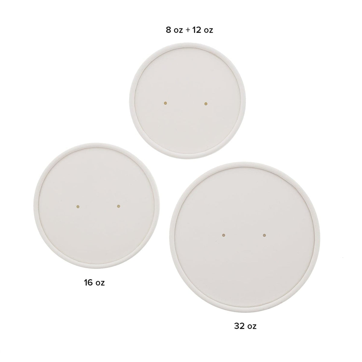 CL32W - 32 oz. White Vented Paper Food Container Lids Sample, for Cust ...