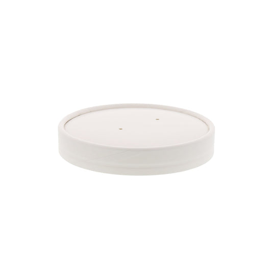 CiboWares.com Take-Out/Dine-In/Take Out Packaging/Food Containers and Lids Case of 500 8/12 oz. White Vented Paper Food Container Lids, 25 & 500