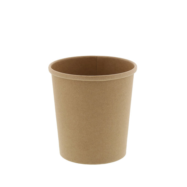 CiboWares.com Take-Out/Dine-In/Take Out Containers/Paper Food Cups 16 oz. Kraft Paper Food Container and Lid Combo, Pack of 250