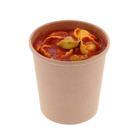 CiboWares.com Take-Out/Dine-In/Take Out Containers/Paper Food Cups Case of 500 16 oz. Kraft Paper Food Containers, 25 & 500