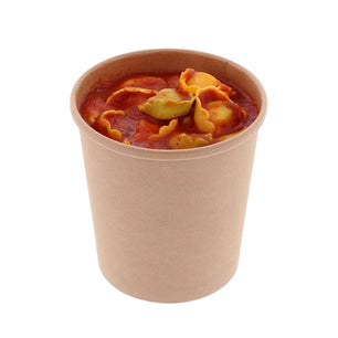 CiboWares.com Take-Out/Dine-In/Take Out Containers/Paper Food Cups Case of 500 16 oz. Kraft Paper Food Containers, 25 & 500