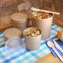 CiboWares.com Take-Out/Dine-In/Take Out Containers/Paper Food Cups 32 oz. Kraft Paper Food Container and Lid Combo, Pack of 250