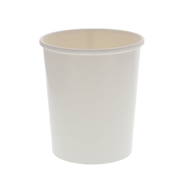 Choice 8 oz. White Double Poly-Coated Paper Food Cup with Vented