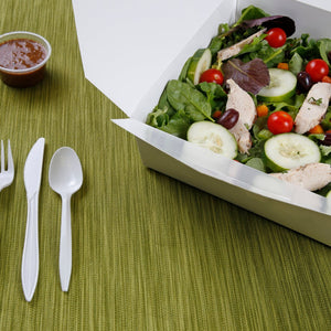 AmerCareRoyal Take-Out/Dine-In/Disposable Cutlery And Utensils/Disposable Cutlery/Disposable Spoons Medium Weight White Polypropylene Teaspoons, Case of 1,000