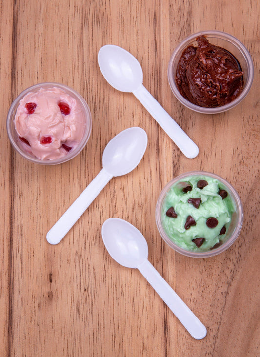 AmerCareRoyal Take-Out/Dine-In/Disposable Cutlery And Utensils/Disposable Utensils Durable White Polypropylene Ice Cream Taster Spoons, Case of 3,000