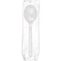 AmerCareRoyal Take-Out/Dine-In/Disposable Cutlery And Utensils/Disposable Cutlery/Disposable Spoons Medium Heavy Weight White Polypropylene Individually Wrapped Soup Spoons, Case of 1,000