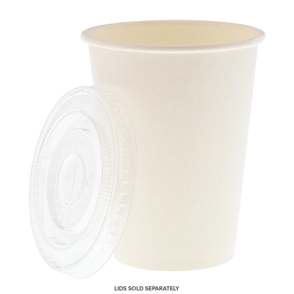 AmerCareRoyal Take-Out/Dine-In/Disposable Beverage Supplies 12 oz 12 oz White Paper Cold Cups. Case of 1,000