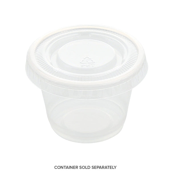 AmerCareRoyal Take-Out/Dine-In/Take-Out Containers/Portion Cups And Lids 1 oz. PET Clear Portion Cup Lids, Case of 2,500