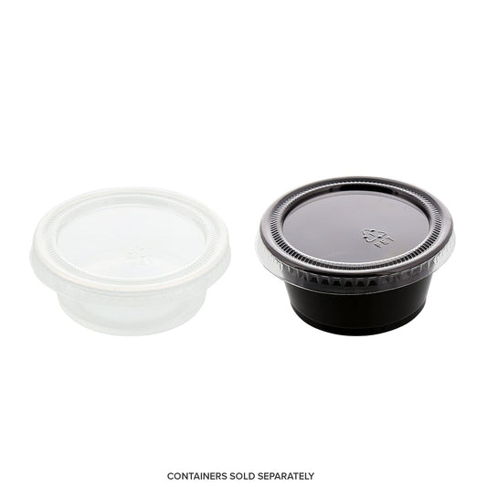 AmerCareRoyal Take-Out/Dine-In/Take-Out Containers/Portion Cups And Lids 1.5-2.5 oz. PET Clear Portion Cup Lids, Case of 2,500