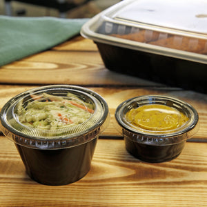 AmerCareRoyal Take-Out/Dine-In/Take-Out Containers/Portion Cups And Lids 3.25/4/5.5 oz. PET Clear Portion Cup Lids, Case of 2,500