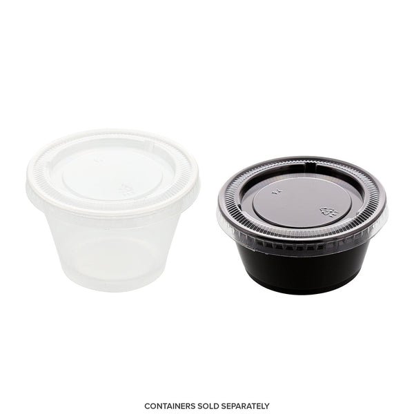 AmerCareRoyal Take-Out/Dine-In/Take-Out Containers/Portion Cups And Lids 3.25/4/5.5 oz. PET Clear Portion Cup Lids, Case of 2,500