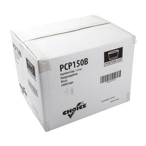AmerCareRoyal Take-Out/Dine-In/Take-Out Containers/Portion Cups And Lids 1.5 oz. Poly Black Portion Cups, Case of 2,500