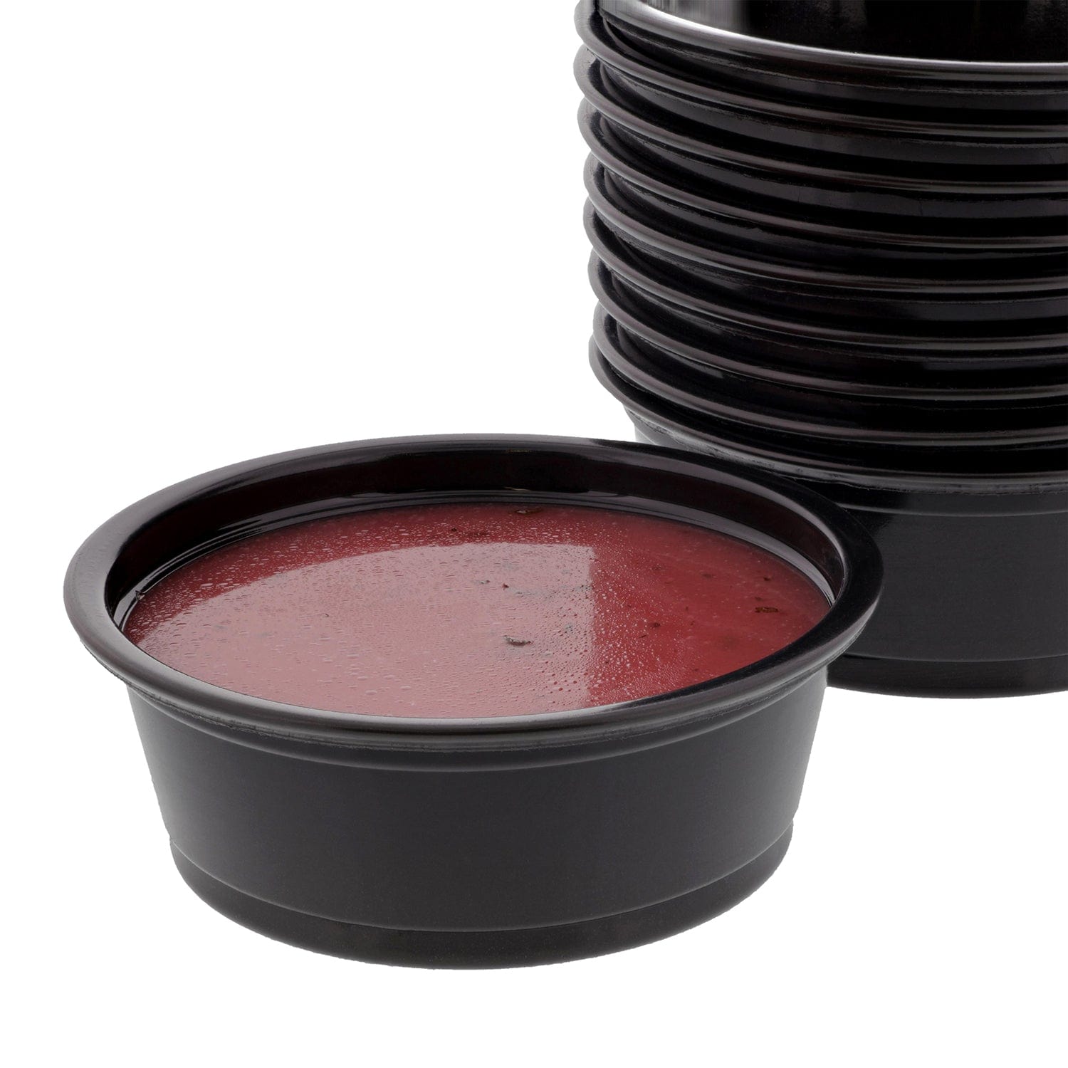 AmerCareRoyal Take-Out/Dine-In/Take-Out Containers/Portion Cups And Lids 1.5 oz. Poly Black Portion Cups, Case of 2,500