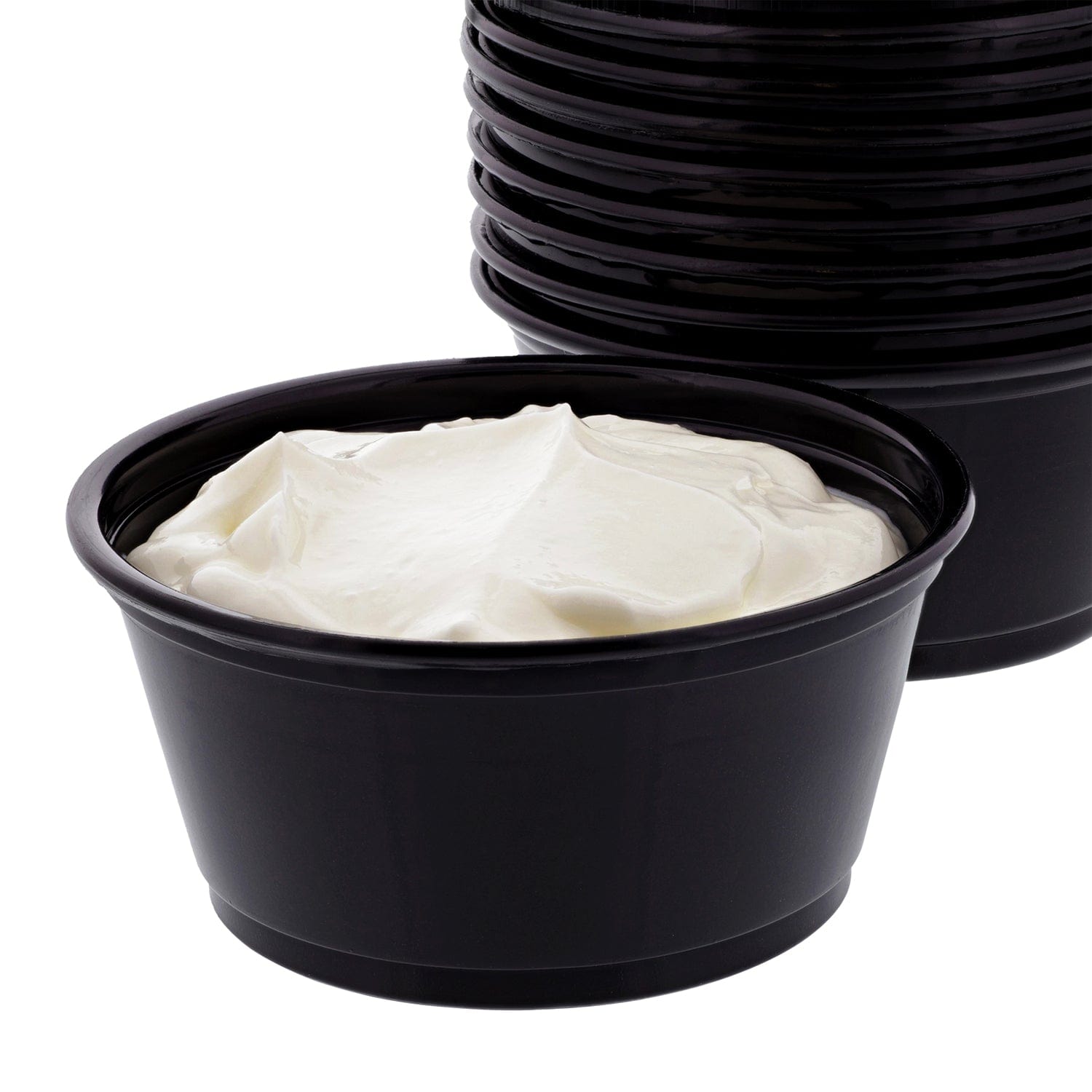 AmerCareRoyal Take-Out/Dine-In/Take-Out Containers/Portion Cups And Lids 3.25 oz. Poly Black Portion Cups, Case of 2,500