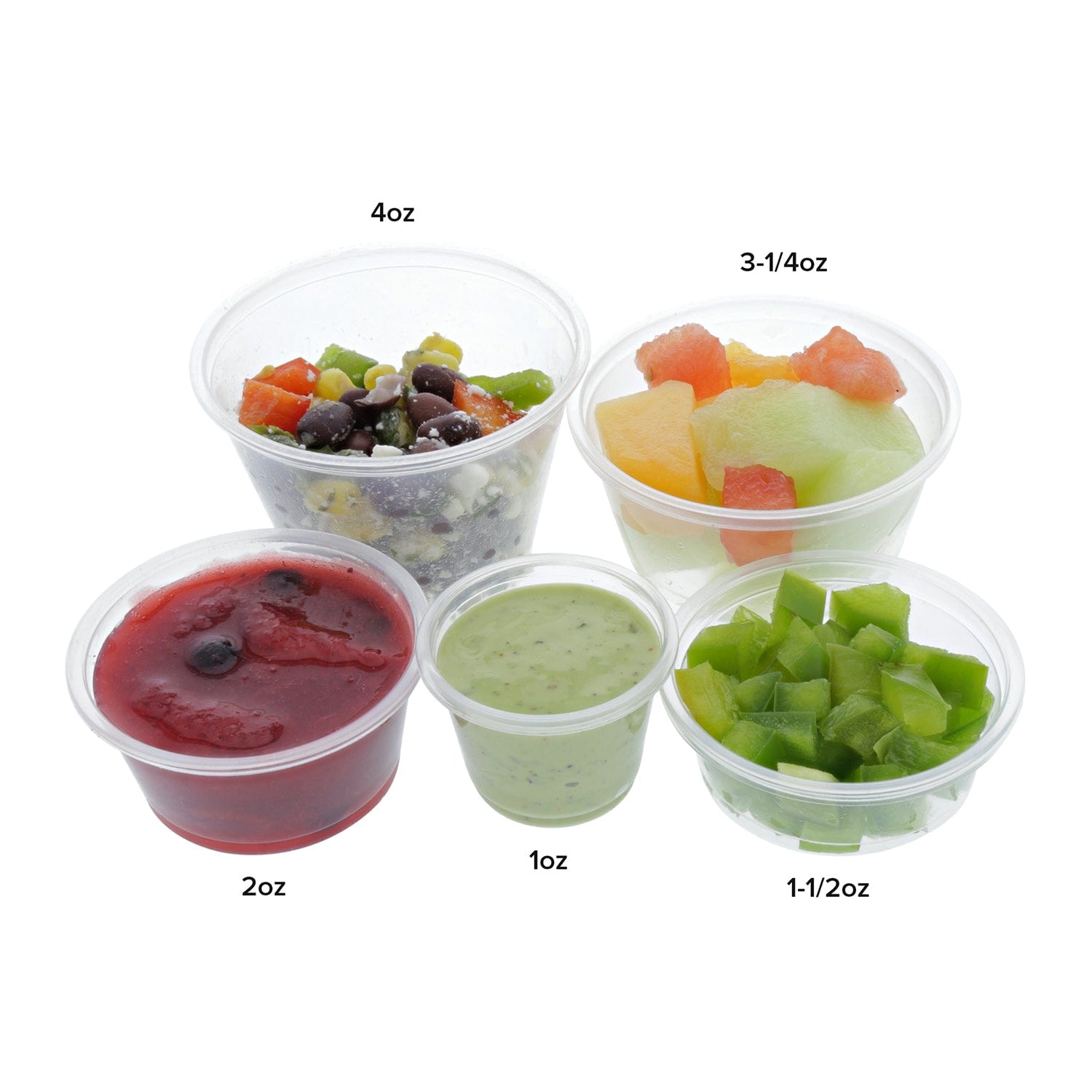 AmerCareRoyal Take-Out/Dine-In/Take-Out Containers/Portion Cups And Lids 2 oz. Poly Translucent Portion Cups, Case of 2,500