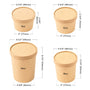 CiboWares.com Take-Out/Dine-In/Take Out Containers/Paper Food Cups 12 oz. Kraft Paper Food Container and Lid Combo, Pack of 250