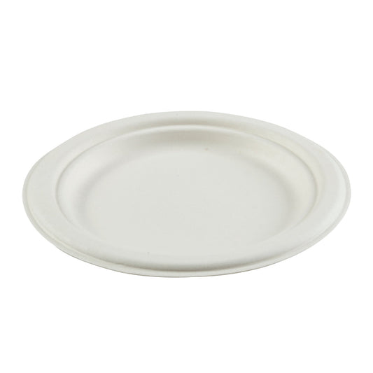 CiboWares.com Take-Out/Dine-In/Disposable Tableware/Disposable Plates 7" Round Heavy Molded Fiber Plates, Case of 1,000