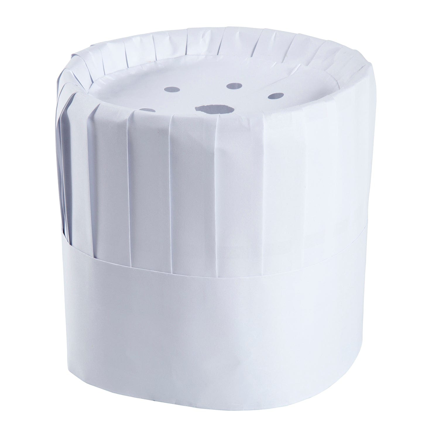 CiboWares.com Back of the House/Chef Hats and Hair Restraints/Chef Hats One Size 7" Pleated Chef Hats with Comfort Bands, Pack of 28