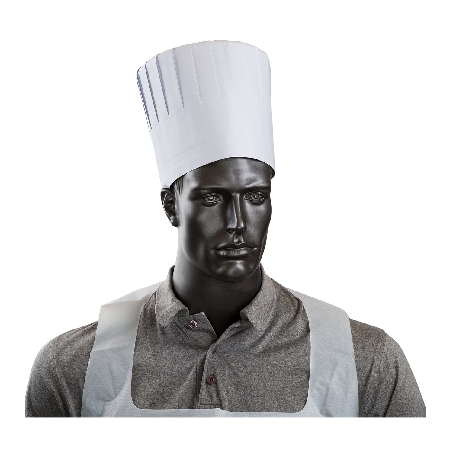 CiboWares.com Back of the House/Chef Hats and Hair Restraints/Chef Hats One Size 7" Pleated Chef Hats with Comfort Bands, Pack of 28