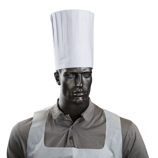 CiboWares.com Back of the House/Chef Hats and Hair Restraints/Chef Hats One Size 9" Pleated Chef Hats with Comfort Bands, Pack of 24