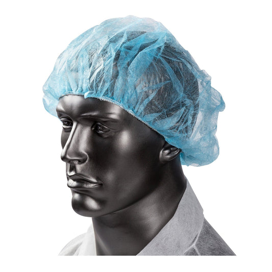 Royal Kitchen Supplies/Chef Hats and Hair Restraints/Bouffant Caps 19" Blue Latex Free O.R. Caps, 100 & 1,000
