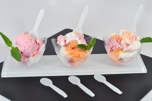 CiboWares.com Take-Out/Dine-In/Disposable Cutlery And Utensils/Disposable Cutlery/Disposable Spoons White Plastic Taster Spoon, 100 to 3,000