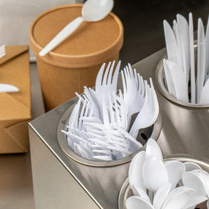AmerCareRoyal Take-Out/Dine-In/Disposable Cutlery And Utensils/Disposable Cutlery/Disposable Knives Medium Heavy White Polystyrene Knives, Case of 1,000