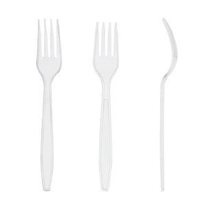 AmerCareRoyal Take-Out/Dine-In/Disposable Cutlery And Utensils/Disposable Cutlery/Disposable Forks Heavy Clear Polystyrene Forks, Case of 1,000