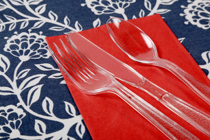 AmerCareRoyal Take-Out/Dine-In/Disposable Cutlery And Utensils/Disposable Cutlery/Disposable Spoons Heavy Clear Polystyrene Teaspoons, Case of 1,000