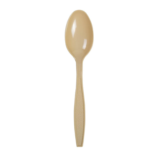AmerCareRoyal Take-Out/Dine-In/Disposable Cutlery And Utensils/Disposable Cutlery/Disposable Spoons Heavy Champagne Polystyrene Teaspoons, Case of 1,000