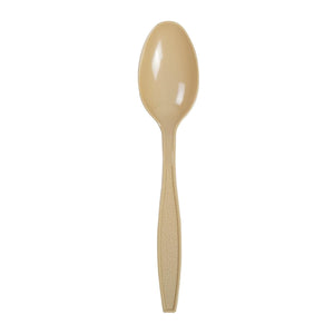 AmerCareRoyal Take-Out/Dine-In/Disposable Cutlery And Utensils/Disposable Cutlery/Disposable Spoons Heavy Champagne Polystyrene Teaspoons, Case of 1,000