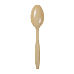 AmerCareRoyal Take-Out/Dine-In/Disposable Cutlery And Utensils/Disposable Cutlery/Disposable Spoons Heavy Champagne Polystyrene Teaspoons, Case of 1,000
