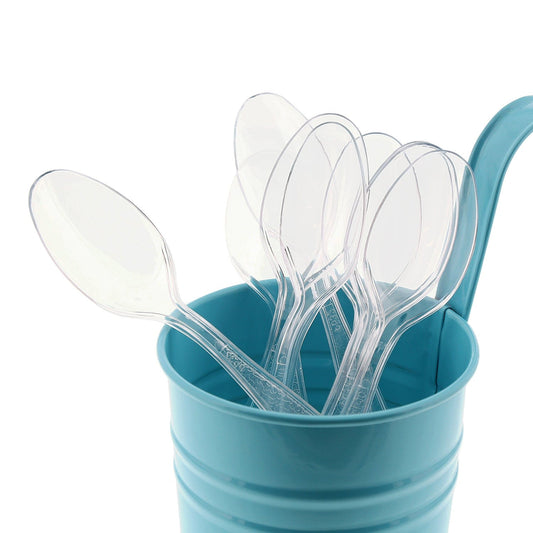 AmerCareRoyal Take-Out/Dine-In/Disposable Cutlery And Utensils/Disposable Cutlery/Disposable Spoons Heavy Clear Polystyrene Teaspoons, Case of 1,000