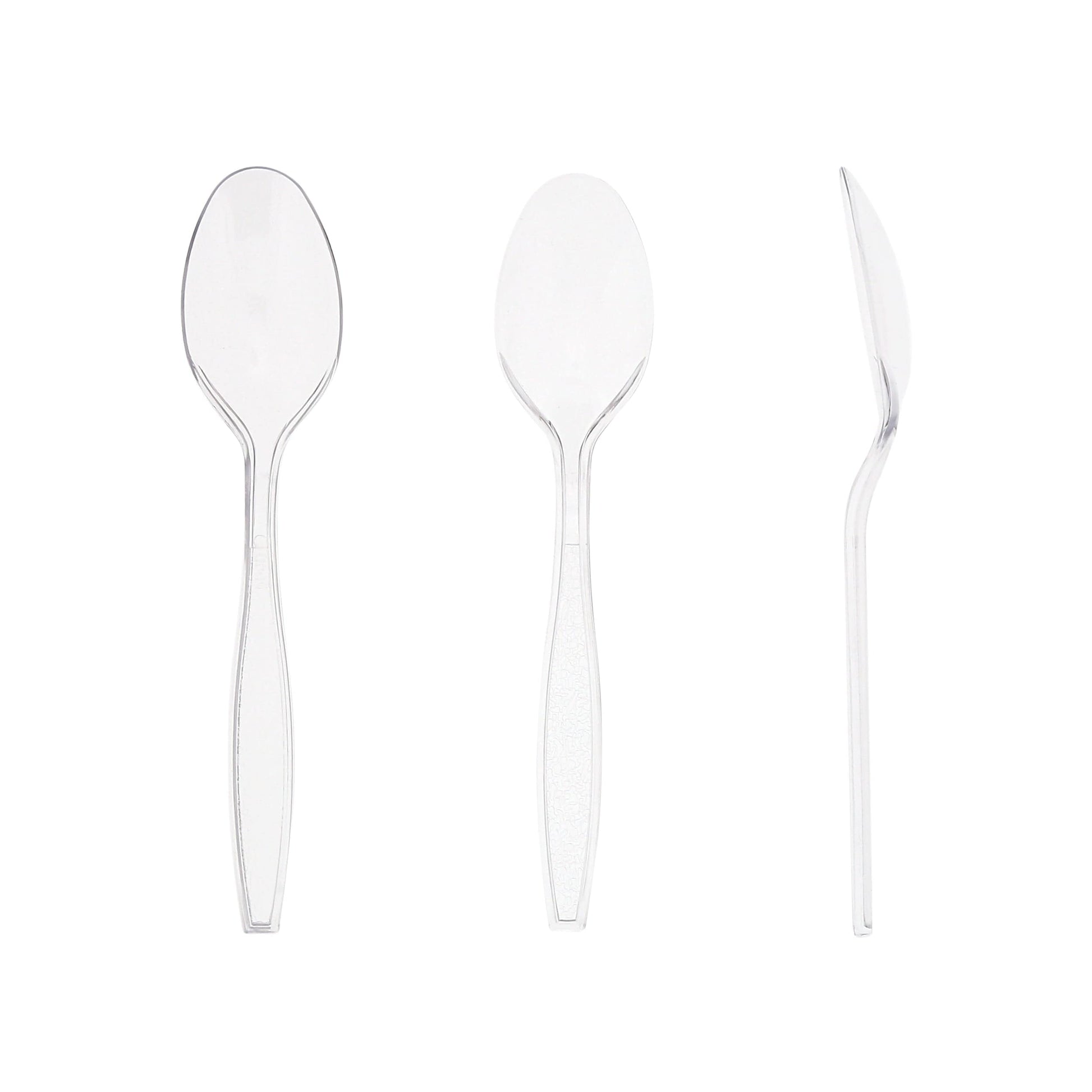 AmerCareRoyal Take-Out/Dine-In/Disposable Cutlery And Utensils/Disposable Cutlery/Disposable Spoons Heavy Clear Polystyrene Teaspoons, Case of 1,000