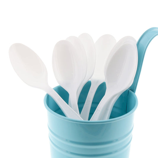 AmerCareRoyal Take-Out/Dine-In/Disposable Cutlery And Utensils/Disposable Cutlery/Disposable Spoons Heavy White Polystyrene Teaspoons, Case of 1,000