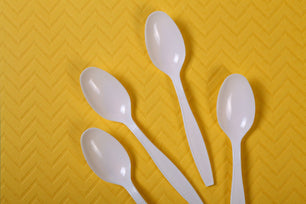 AmerCareRoyal Take-Out/Dine-In/Disposable Cutlery And Utensils/Disposable Cutlery/Disposable Spoons Heavy White Polystyrene Teaspoons, Case of 1,000