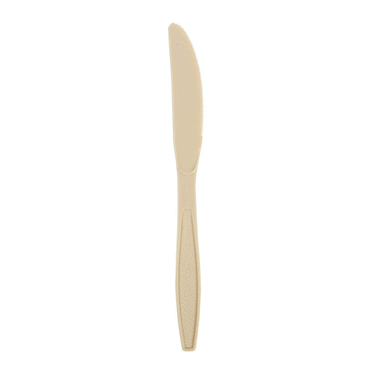 AmerCareRoyal Take-Out/Dine-In/Disposable Cutlery And Utensils/Disposable Cutlery/Disposable Knives Heavy Champagne Polystyrene Knives, Case of 1,000