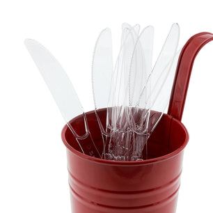 AmerCareRoyal Take-Out/Dine-In/Disposable Cutlery And Utensils/Disposable Cutlery/Disposable Knives Heavy Clear Polystyrene Knives, Case of 1,000