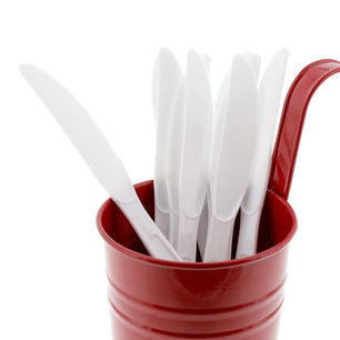 AmerCareRoyal Take-Out/Dine-In/Disposable Cutlery And Utensils/Disposable Cutlery/Disposable Knives Bulk Heavy White Polystyrene Knives, Case of 1,000