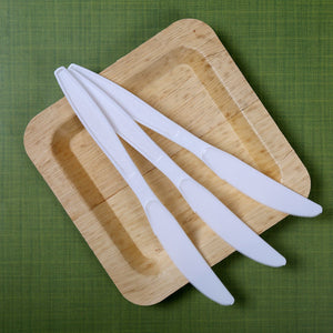 AmerCareRoyal Take-Out/Dine-In/Disposable Cutlery And Utensils/Disposable Cutlery/Disposable Knives Bulk Heavy White Polystyrene Knives, Case of 1,000