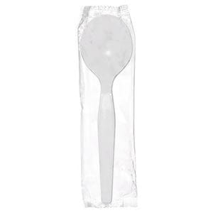 AmerCareRoyal Take-Out/Dine-In/Disposable Cutlery And Utensils/Disposable Cutlery/Disposable Spoons Medium Heavy White Polystyrene Individually Wrapped Spoon Soups, Case of 1,000