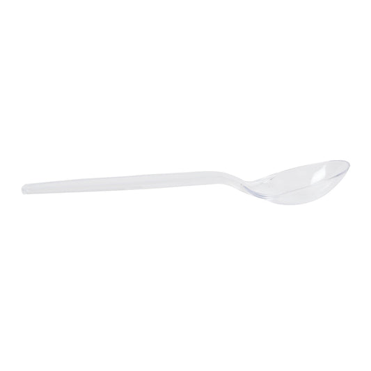 AmerCareRoyal Take-Out/Dine-In/Disposable Cutlery And Utensils/Disposable Cutlery/Disposable Spoons Bulk Heavy Clear Polystyrene Soup Spoons, Case of 1,000