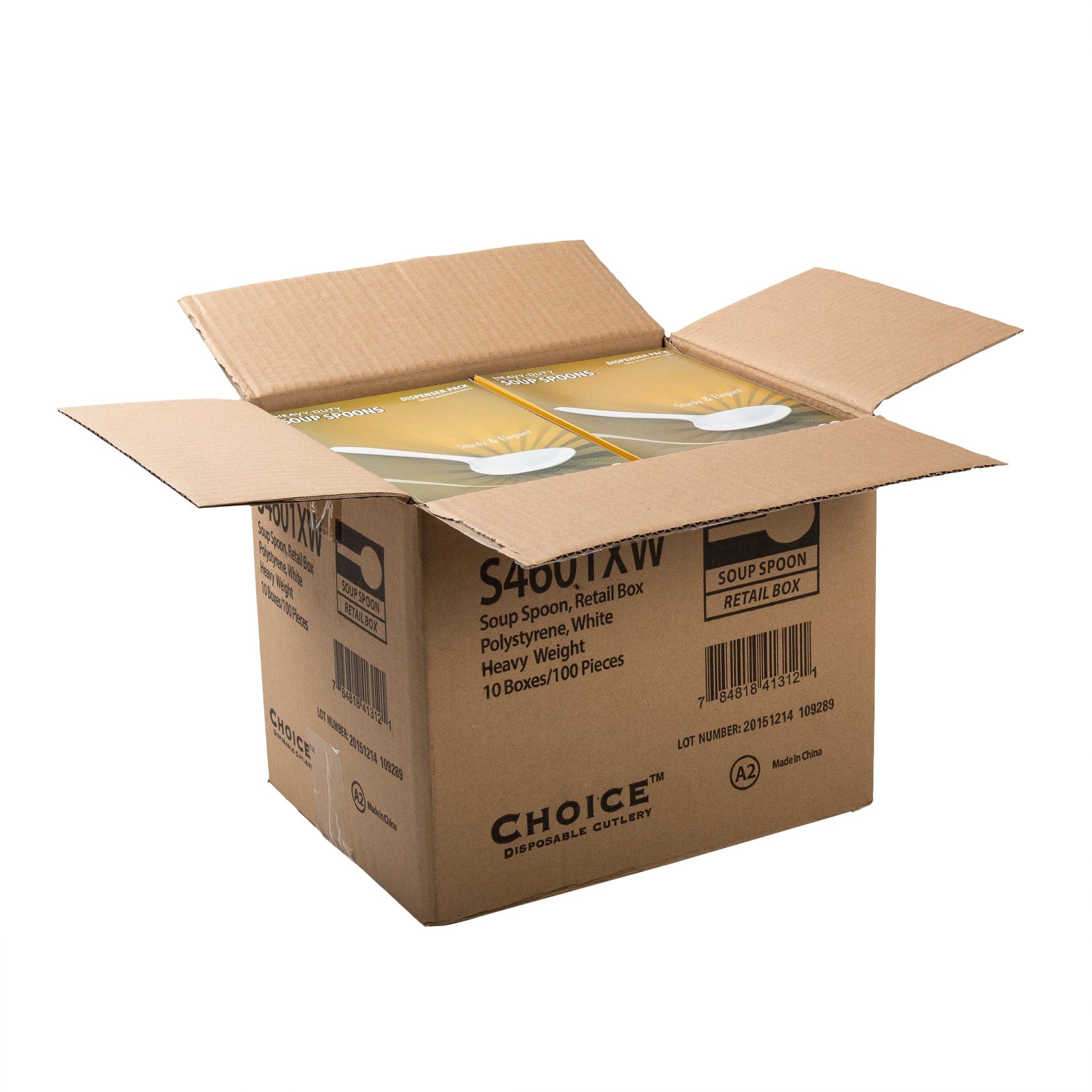 AmerCareRoyal Take-Out/Dine-In/Disposable Cutlery And Utensils/Disposable Cutlery/Disposable Spoons Heavy White Polystyrene Soup Spoons, Case of 1,000