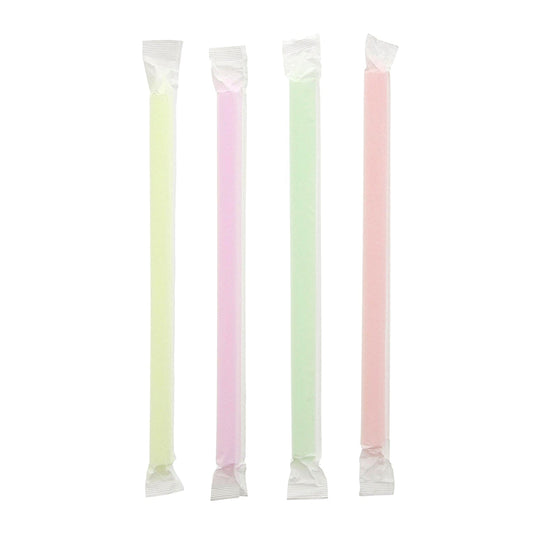 AmerCareRoyal Take-Out/Dine-In/Disposable Beverage Supplies/Straws 8.5" Colossal Paper Wrapped Neon Straws, Case of 2,000