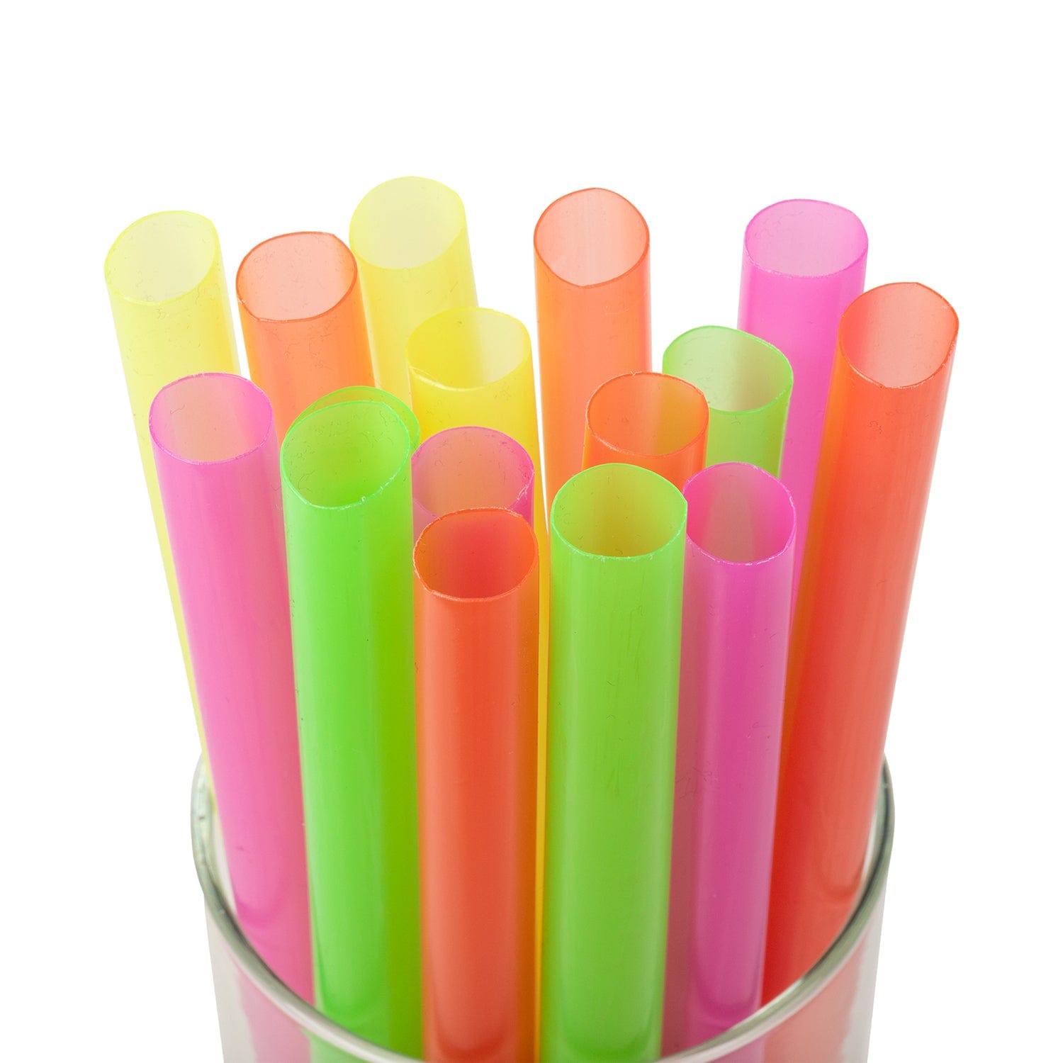 AmerCareRoyal Take-Out/Dine-In/Disposable Beverage Supplies/Straws 8.5" Colossal Unwrapped Neon Straws, Case of 2,000