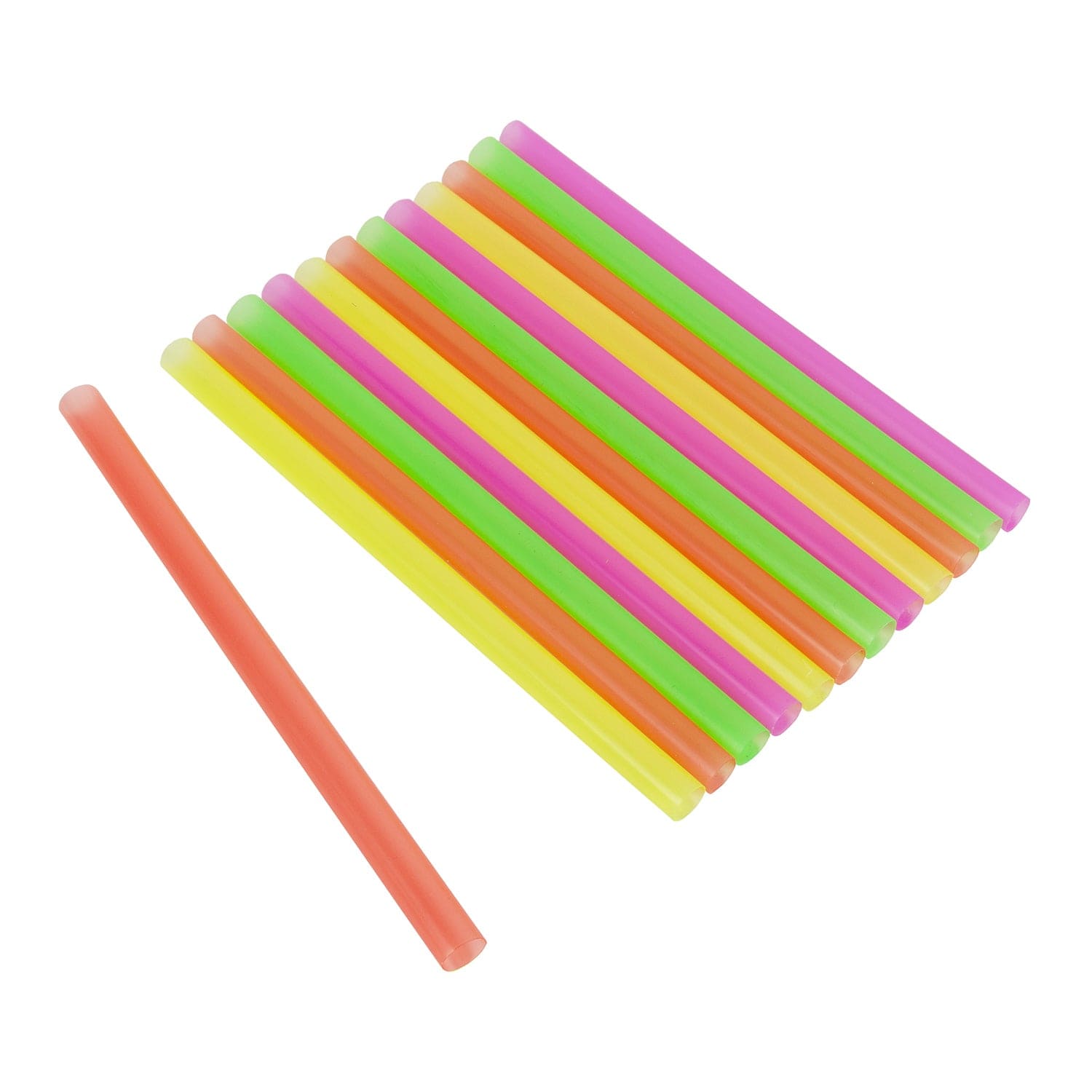AmerCareRoyal Take-Out/Dine-In/Disposable Beverage Supplies/Straws 8.5" Colossal Unwrapped Neon Straws, Case of 2,000