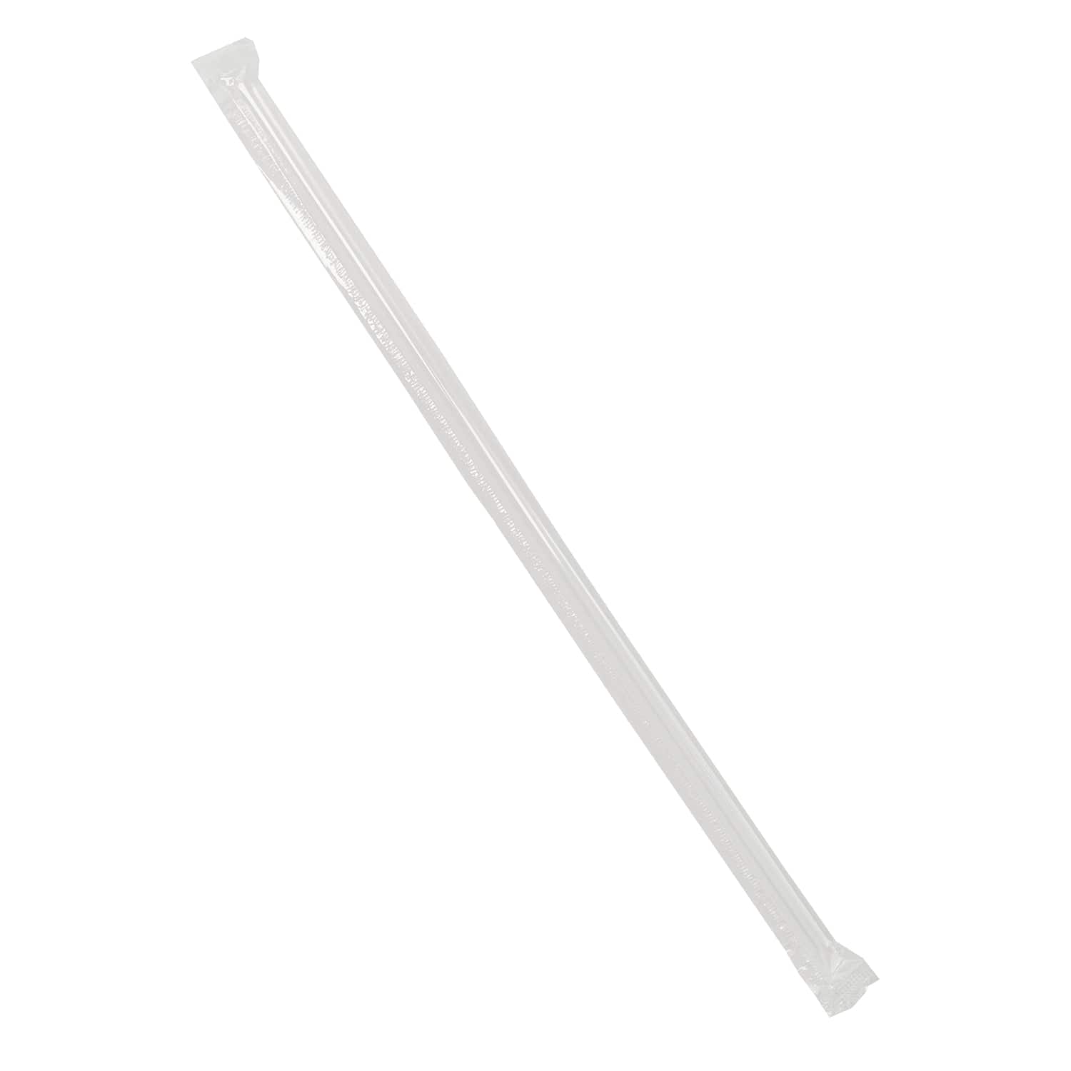 AmerCareRoyal Take-Out/Dine-In/Disposable Beverage Supplies/Straws 10.25" Giant Clear Poly Wrapped Straws, Case of 4,800