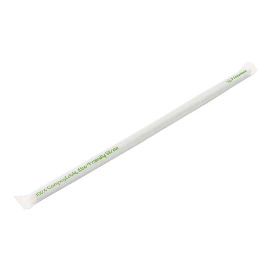 CiboWares.com Take-Out/Dine-In/Disposable Beverage Supplies/Straws 10.25" Giant Black Paper Wrapped PLA Straws, 12/300